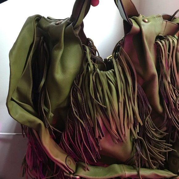 Jamin Puech green fringe bag - Picture 1 of 6